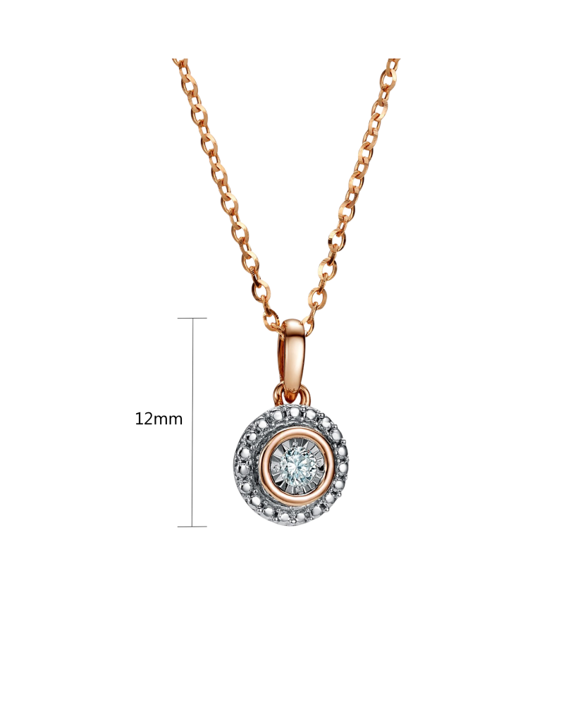 Gold pendant with diamond