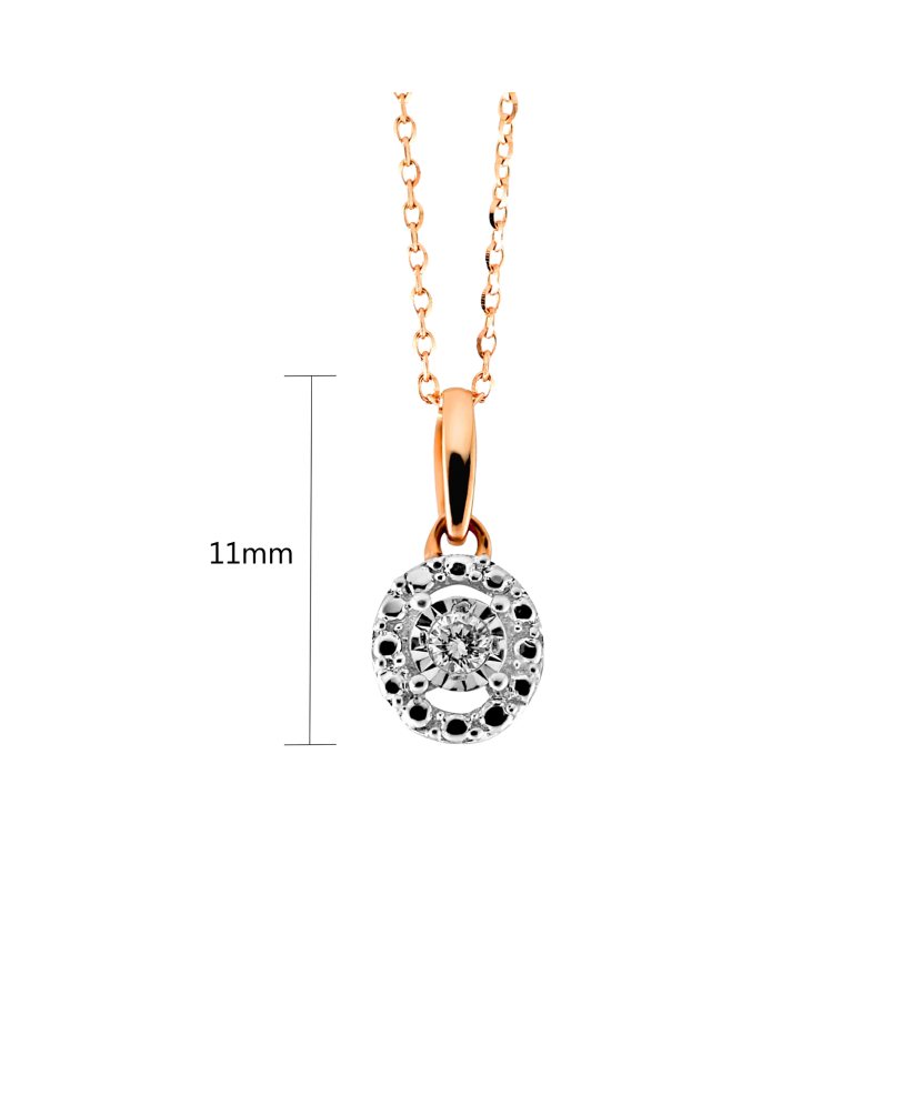 Gold pendant with diamonds