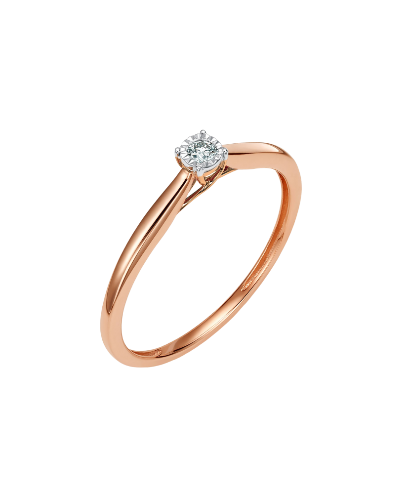 Gold ring with diamond