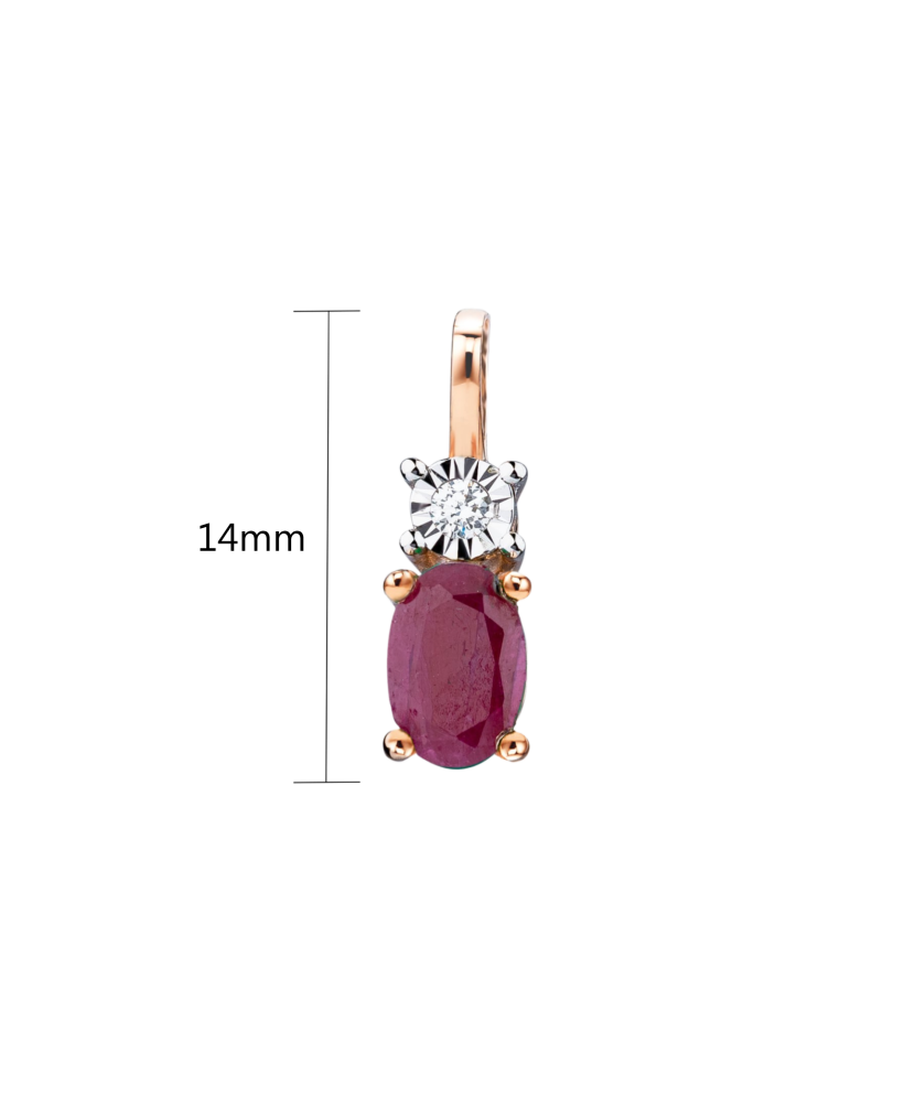 Кольцо из золота с рубином и бриллианты