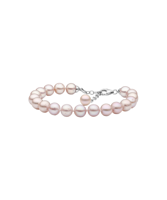 Pearl bracelet with silver