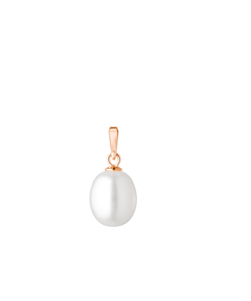 Gilded sterling silver pendant with pearl