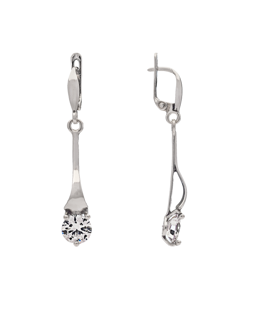 Sterling silver earrings with zirconium Sterling silver earrings with zirconium
