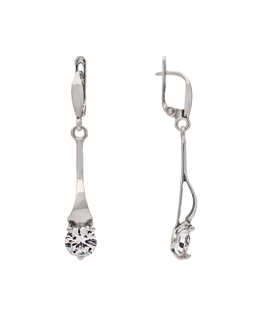 Sterling silver earrings with zirconium
