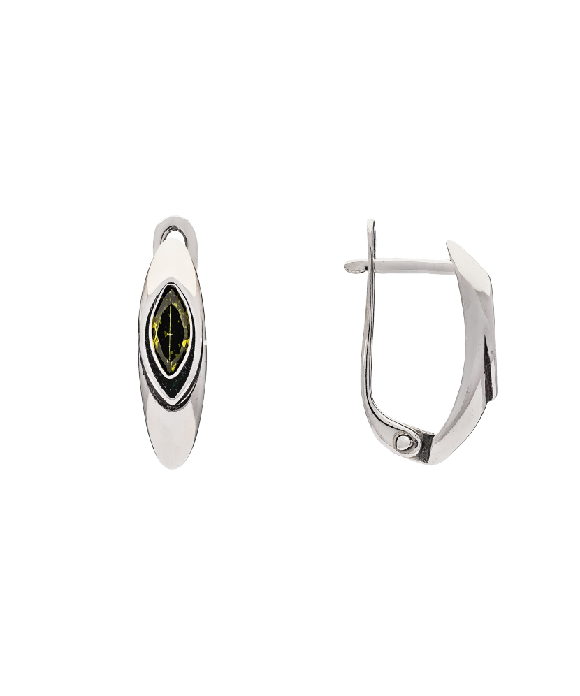 Sterling silver earrings with zirconium