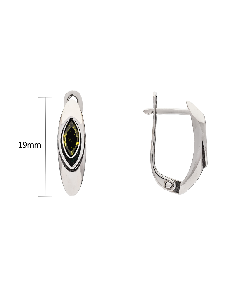 Sterling silver earrings with zirconium