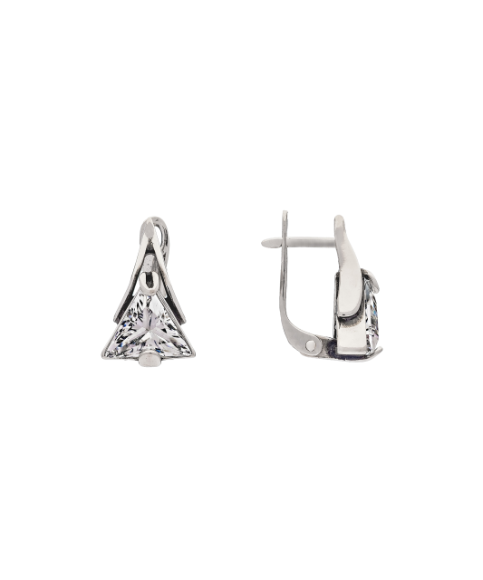 Sterling silver earrings with zirconium