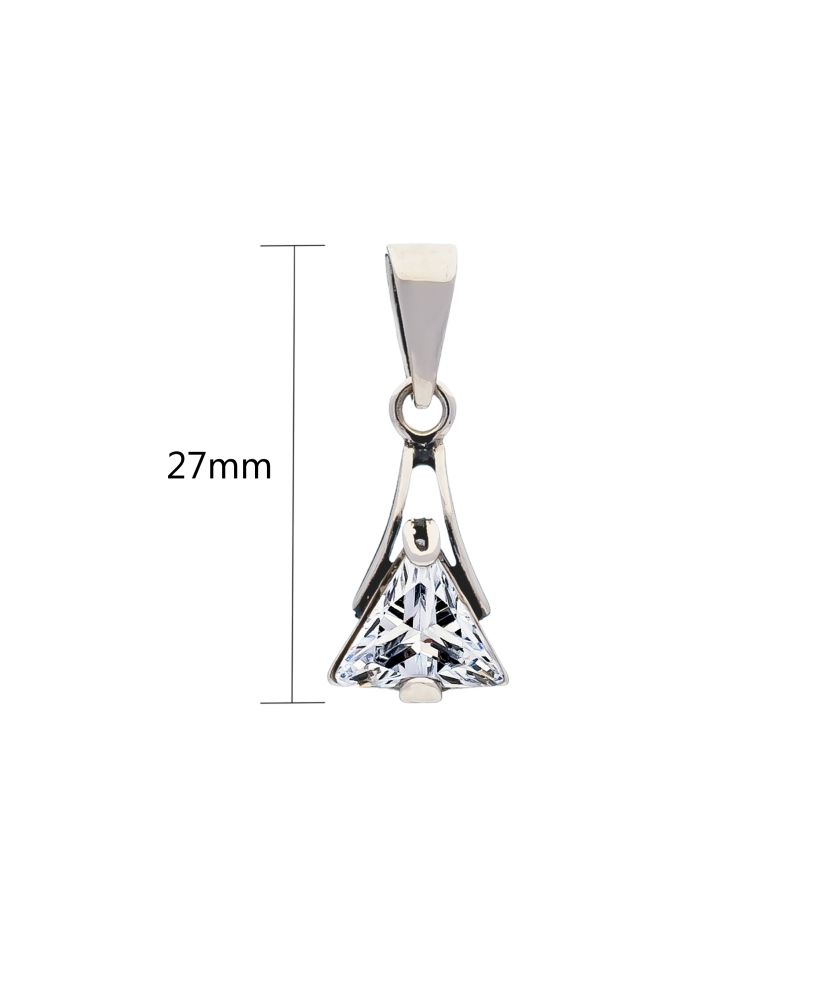 Sterling silver pendant with zirconium