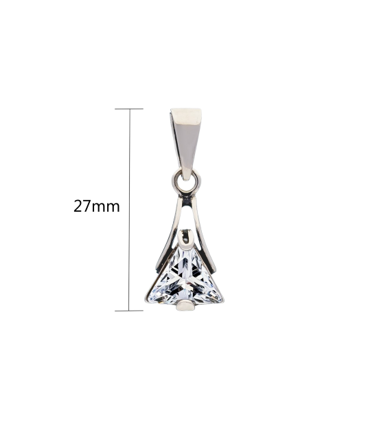 Sterling silver pendant with zirconium