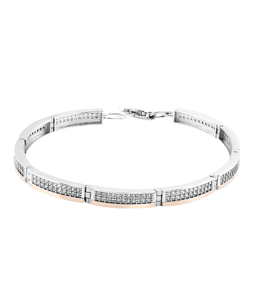 Gold plated sterling Silver bracelet with zircons