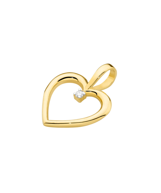 Yellow Gold pendant with diamonds