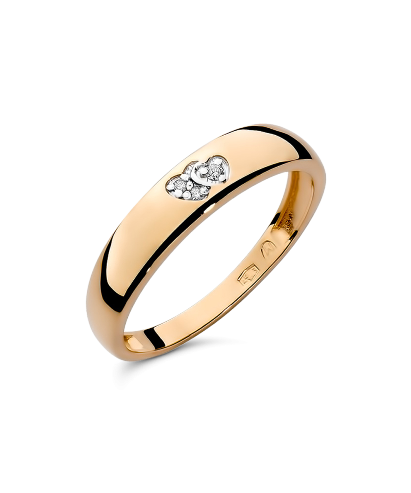 Gold ring with diamonds