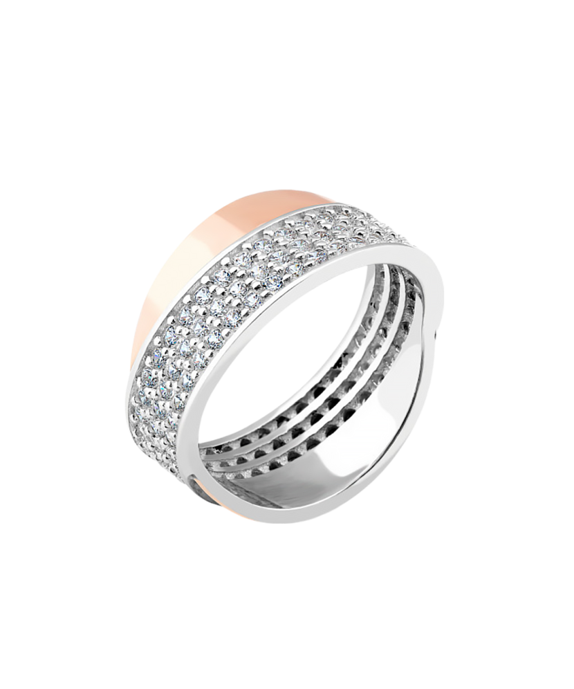 Кольцо из позолоченного серебра с цирконами Кольцо из позолоченного серебра с цирконами