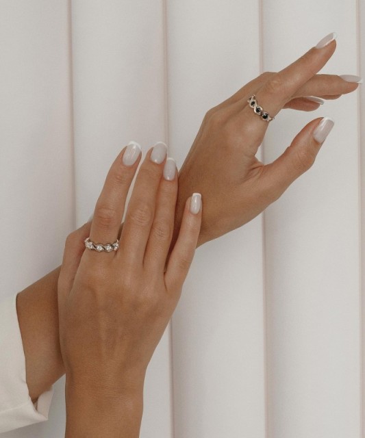 Gold plated silver ring  with zircons