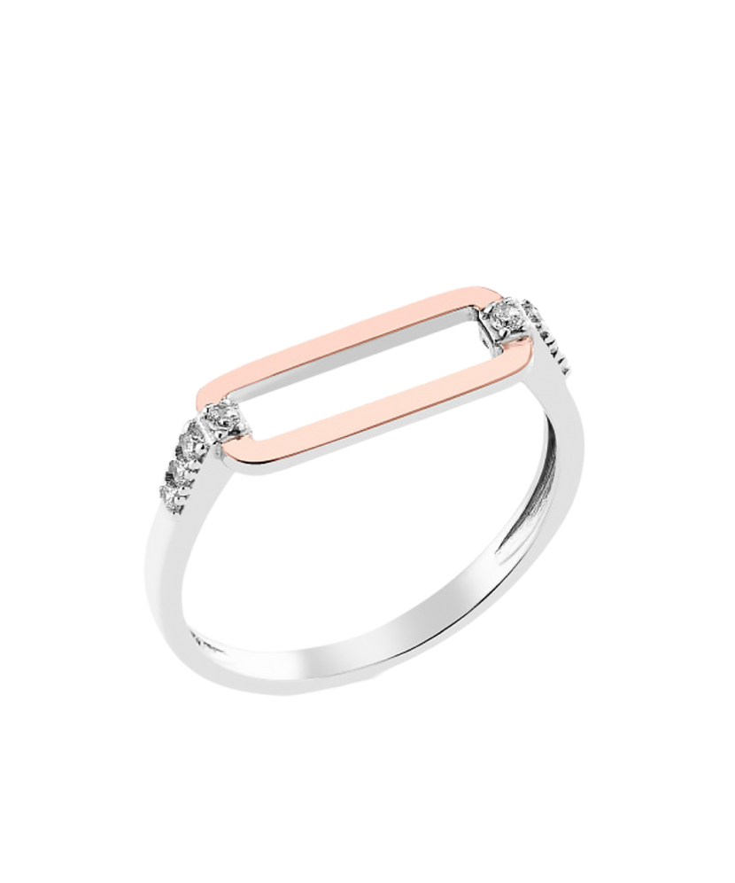 Кольцо из позолоченного серебра с цирконами