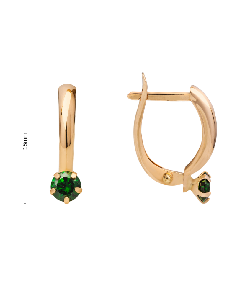 Auksiniai auskarai su cirkoniais