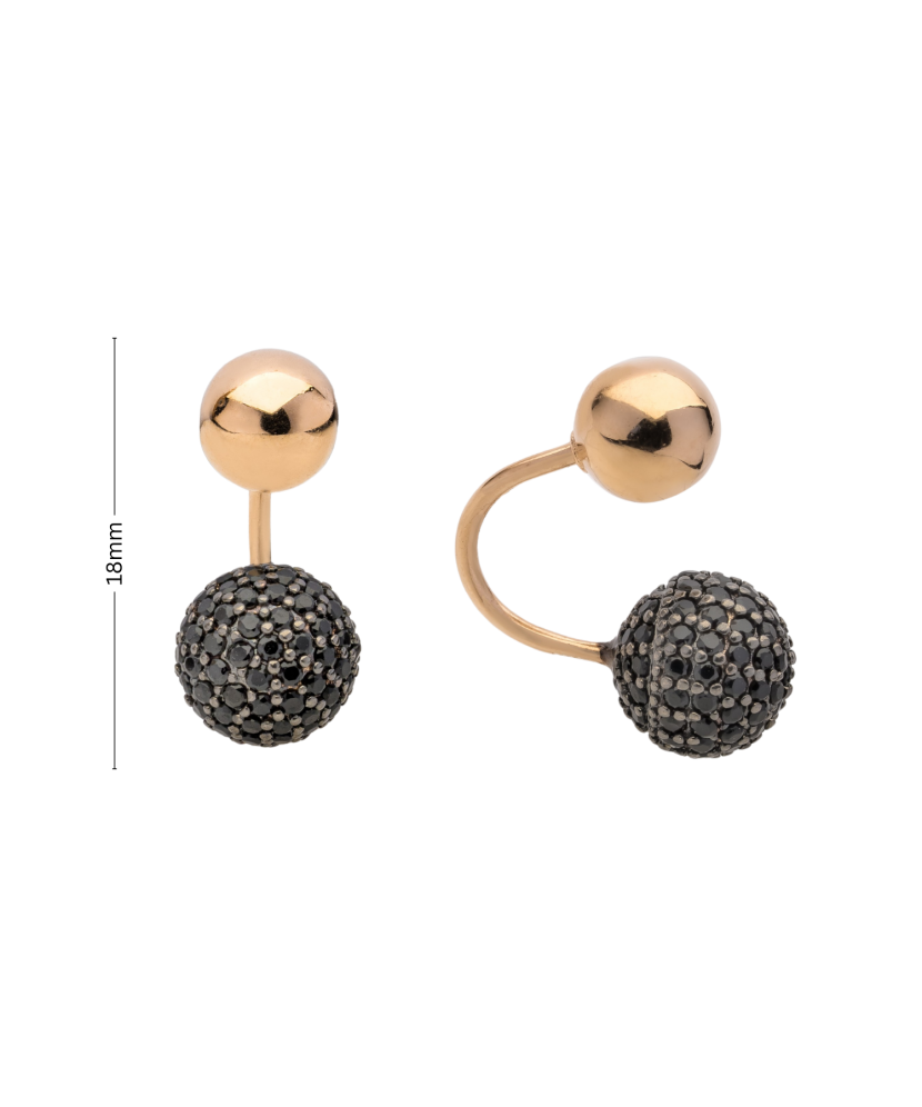 Gold earrings with zircons Gold earrings with zircons