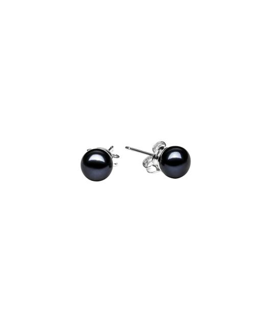 Sterling silver earrings with pearls 8 mm