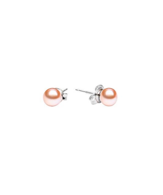 Серьги из серебра с жемчугом 6мм