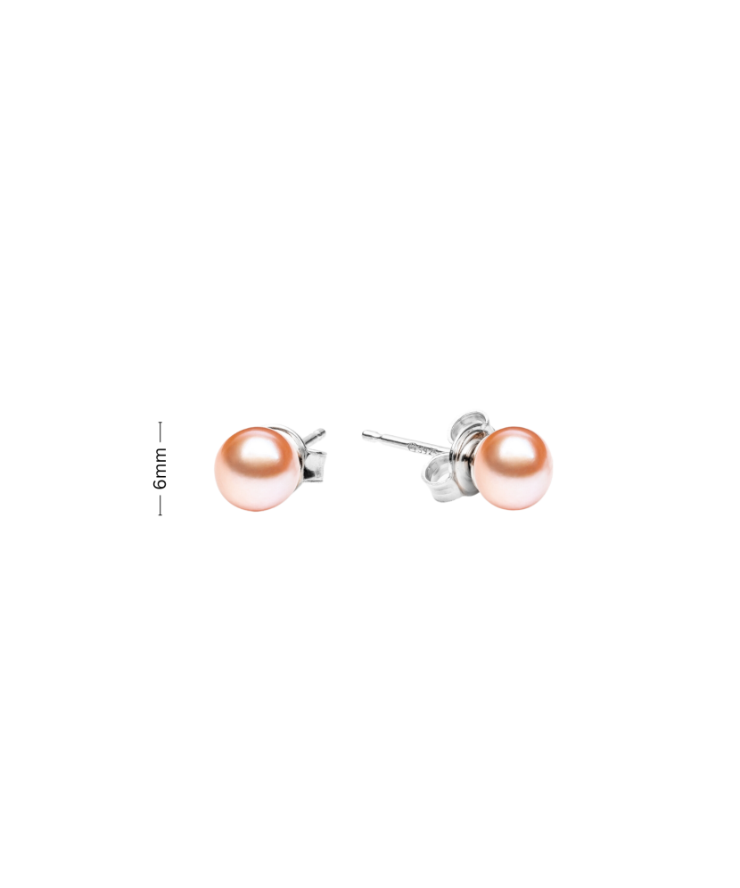 Sterling silver earrings with pearls 6mm Sterling silver earrings with pearls 6mm