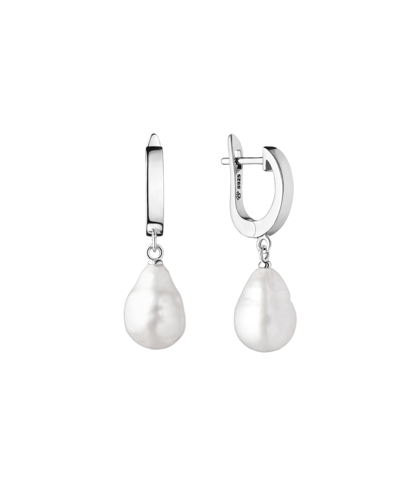 Sterling silver earrings with pearls