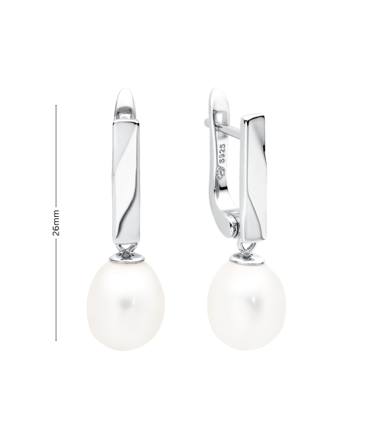 Sterling silver earrings with pearls