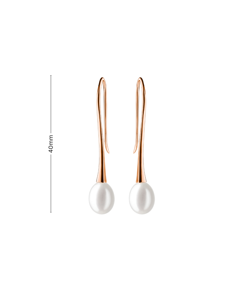 Серьги из позолоченного серебра с натуральным жемчугом