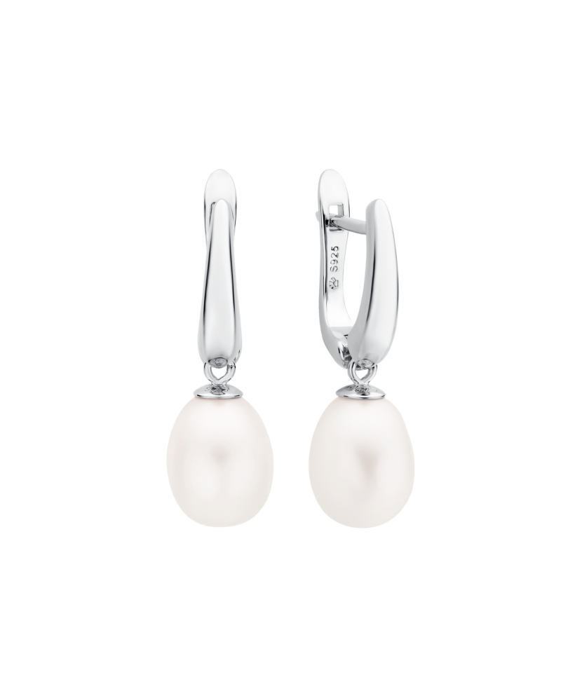 Sterling silver earrings with pearls