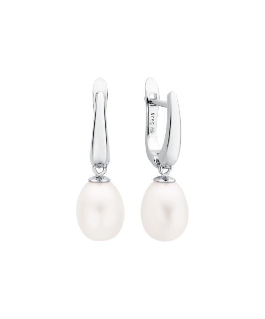 Серьги из серебра с жемчугом