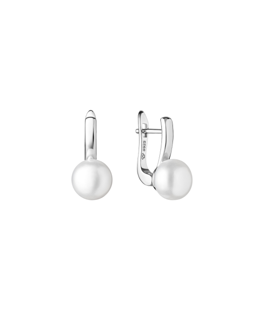 Серьги из серебра с жемчугом