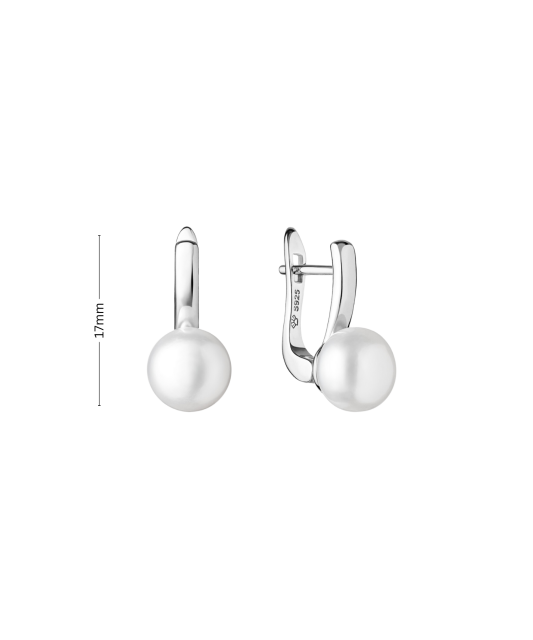 Серьги из серебра с жемчугом