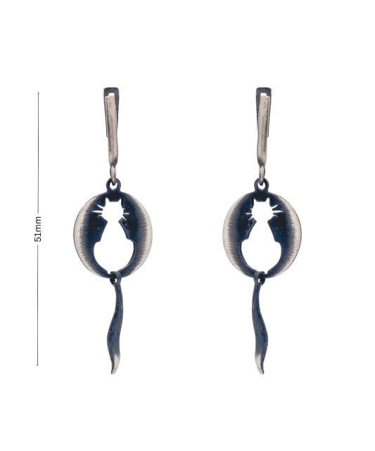 Sterling silver earrings "cat"