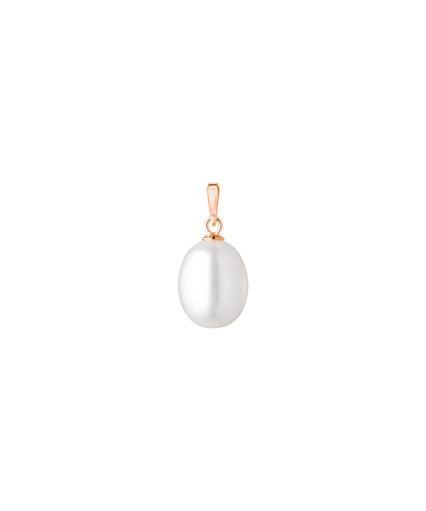 Gilded sterling silver pendant with pearl