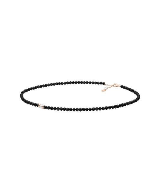 Necklaces with spinels, pearl and silver gilt