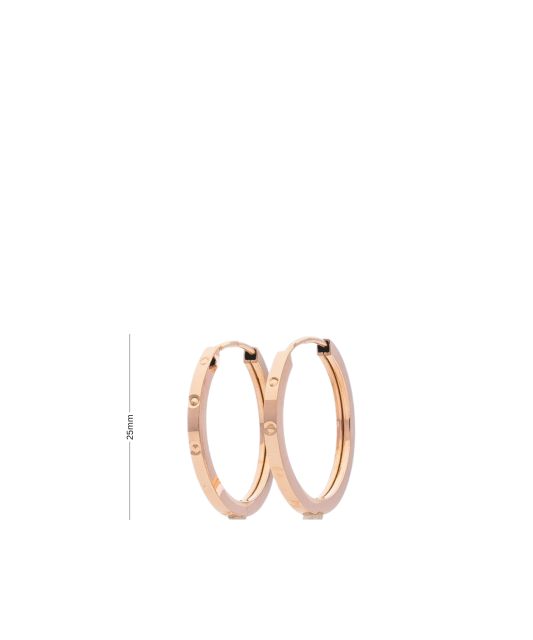 Gold hoop earrings 25mm