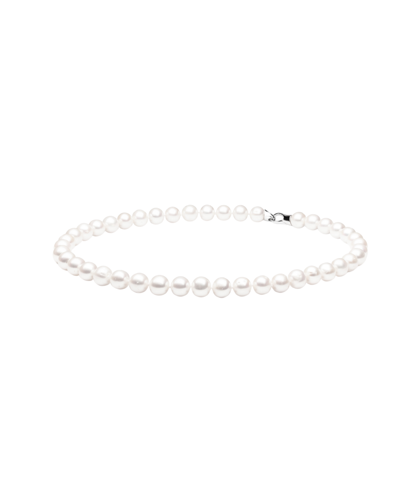 Pearl necklaces with sterling silver