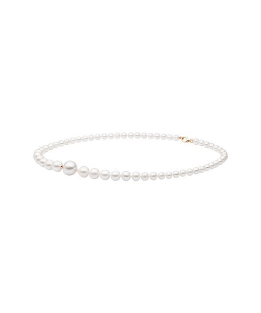 Pearl necklaces with silver gilt