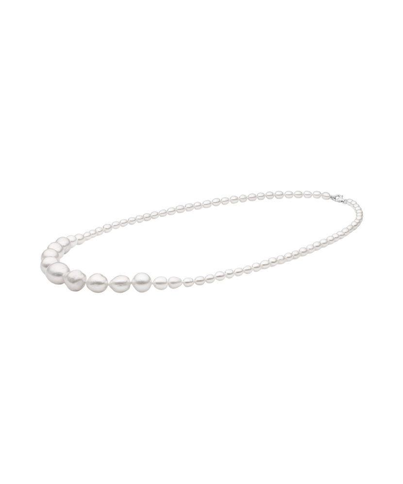 Pearl necklaces with sterling silver