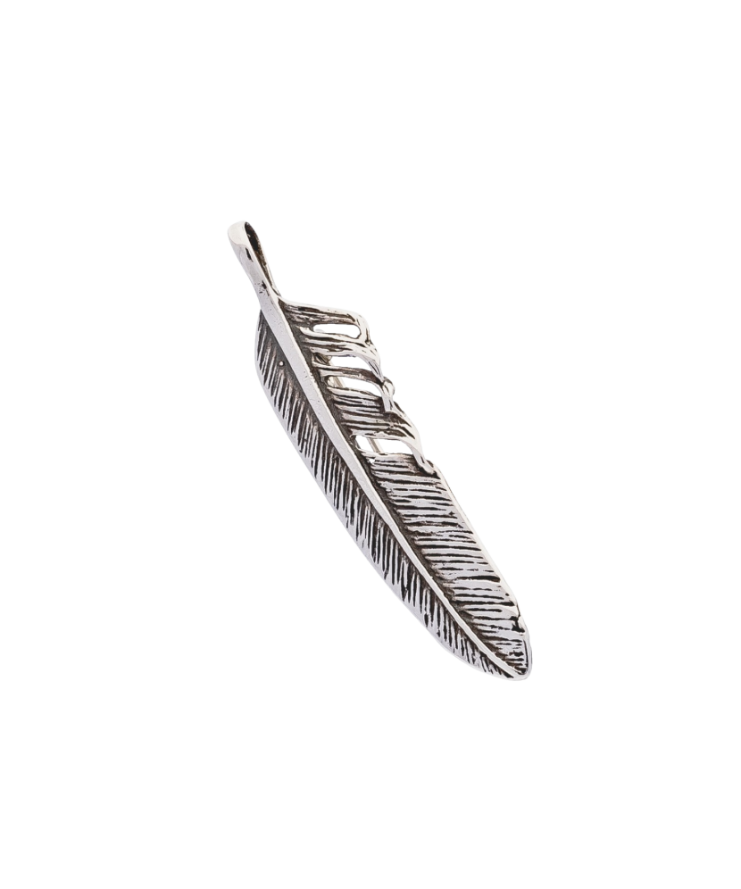 Sterling silver  brooch "feather"