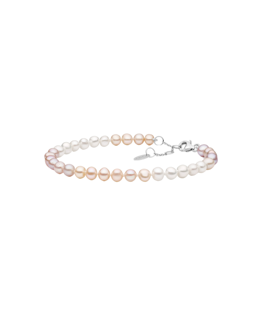 Pearl bracelet with silver