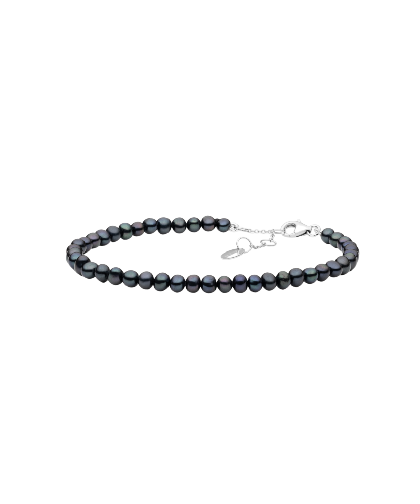 Pearl bracelet with silver
