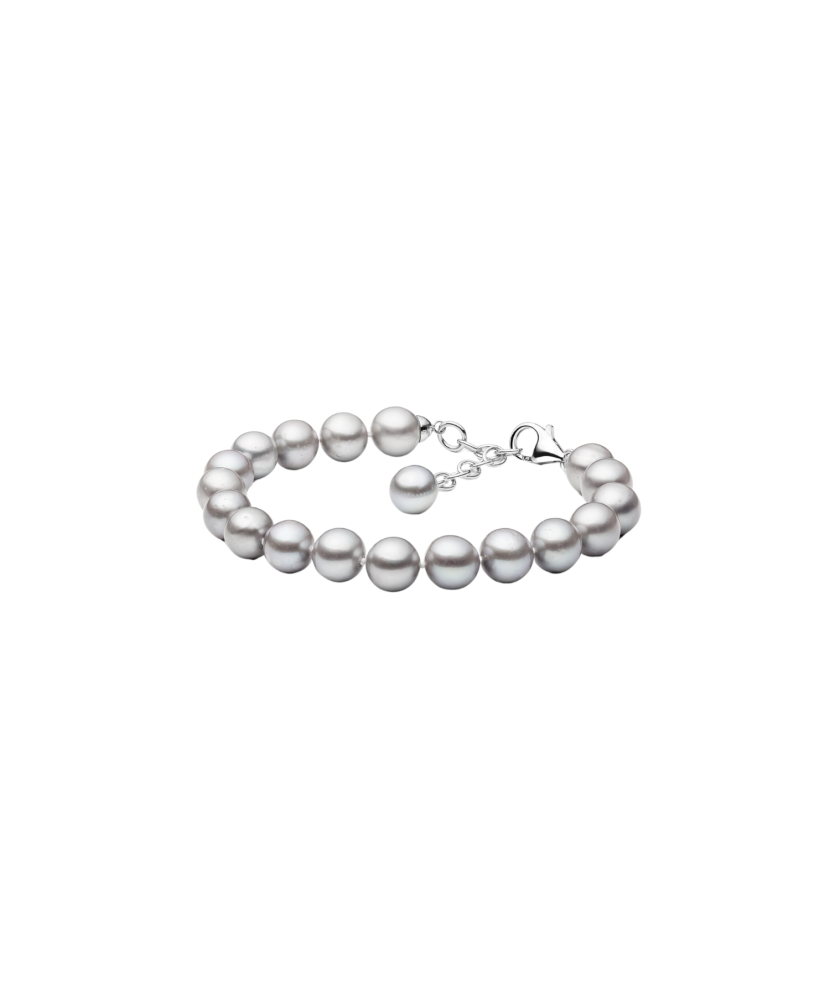 Pearl bracelet with silver