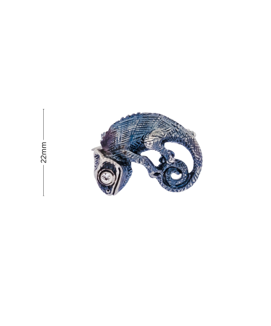 Sidabrinė sagė su kristalu "Chameleonas"  - Goldinga
