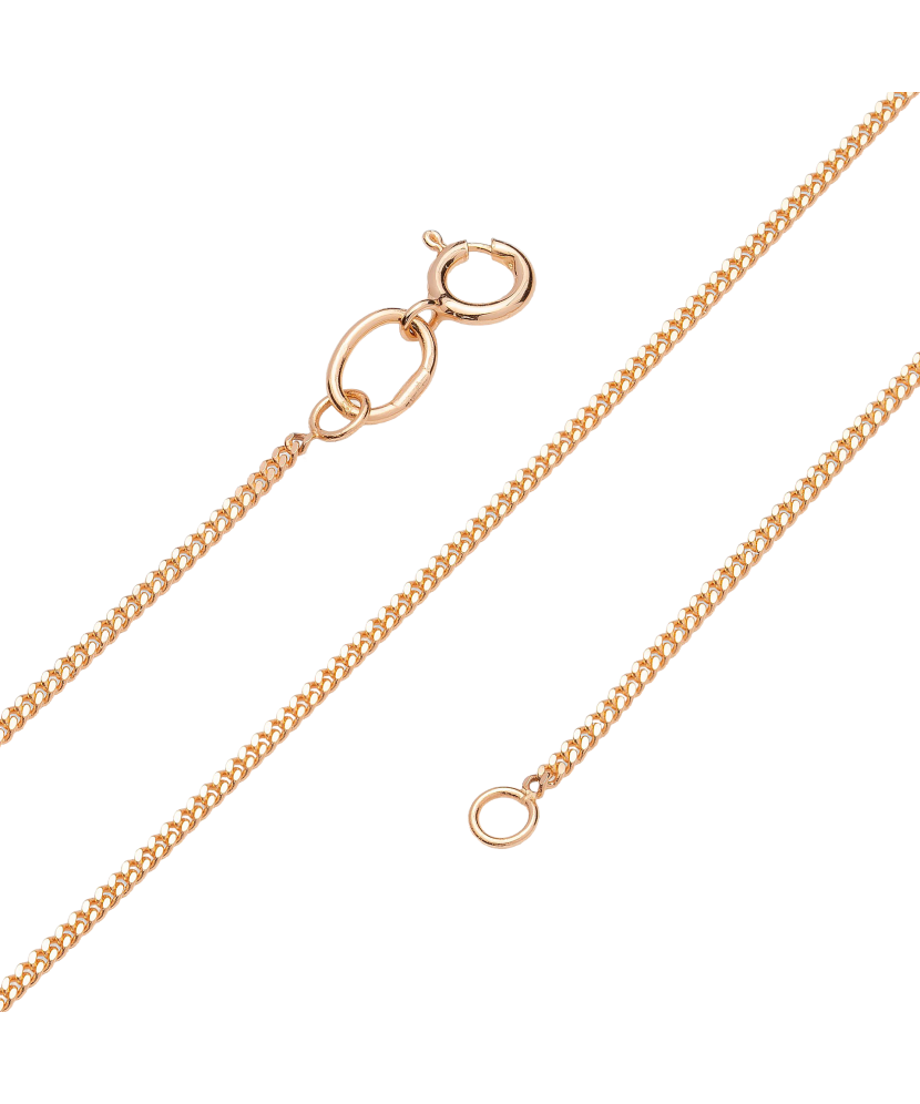 Gold chain "Curb" 1.4mm