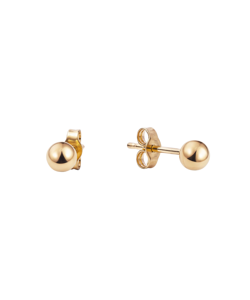 Gold earrings 3mm