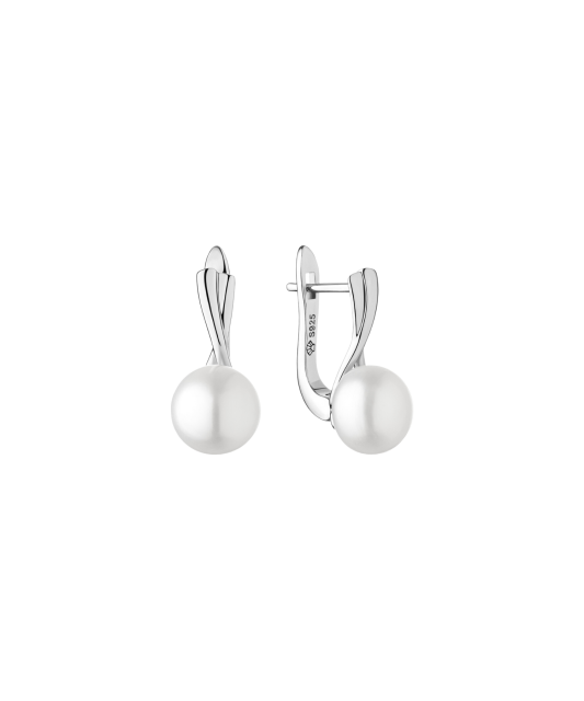 Серьги из серебра с жемчугом