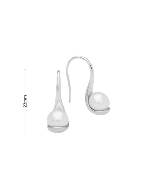 Sterling silver earrings with pearls