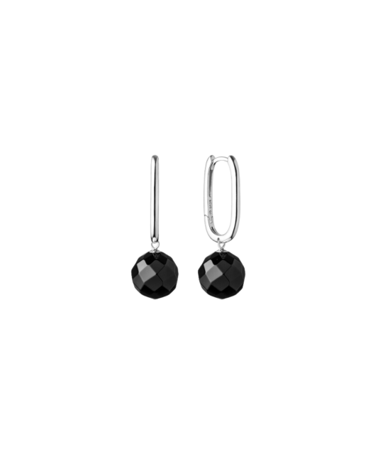 Sterling silver earrings with onyx
