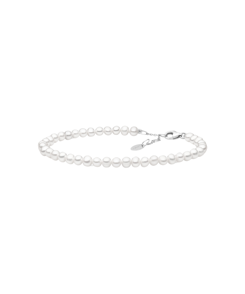 Pearl bracelet with silver
