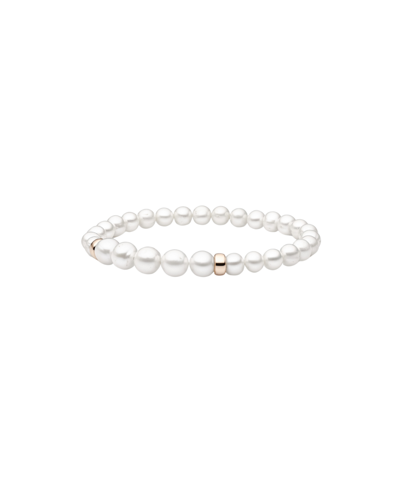 Pearl bracelet with silver gilt